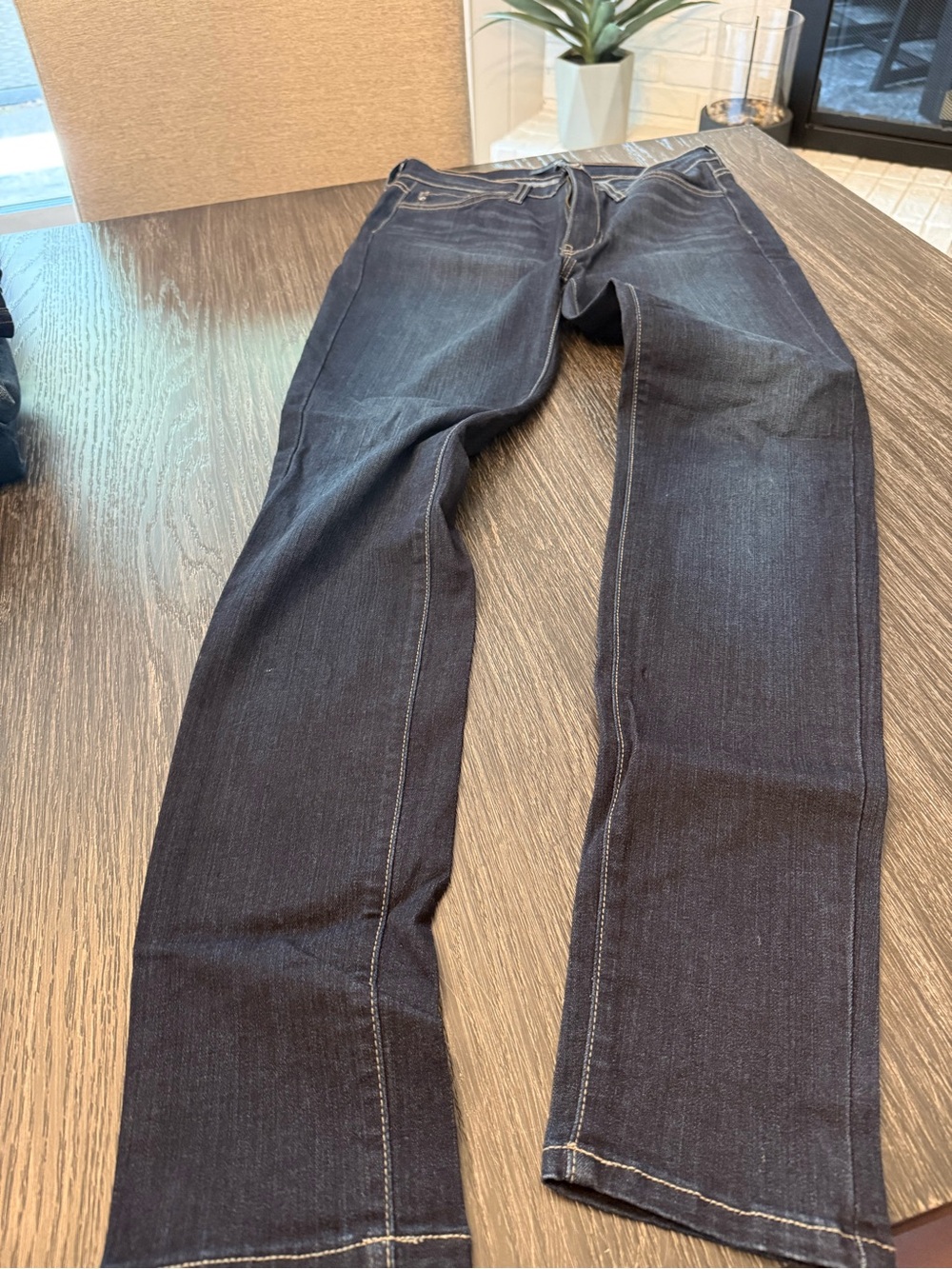 KanCan Women's Skinny Jeans in Dark Blue Denim